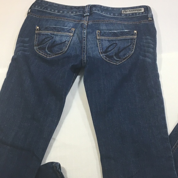 Express Womens Denim Jeans Boot Cut Size 2 Regular - Picture 2 of 8